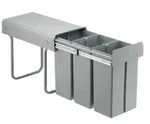 Wesco 757611-85 Einbau Abfallsammler Bio-trio 30 Dt, Alugrau
