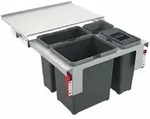 Franke - Abfalltrennsysteme - Abfalleimer Garbo 60-3, Eingebaut 121.0200.680