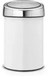 Brabantia - 364488 Abfallbeh&auml;lter 3 L Rundum Kunststoff, Edelstahl Metall, Wei&szlig;