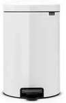 Brabantia Newicon 111846-abfalleimer Mit Fu&szlig;pedal, 20 L, Farbe Wei&szlig;, Edelstahl