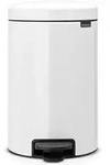 Brabantia - M&uuml;lleimer Mit Pedal, Edelstahl, Wei&szlig;, 12 L