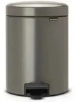 Brabantia Newicon Treteimer, M&uuml;lleimer, Abfalleimer, Platinum, 5 L, 112683
