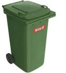 M&uuml;llgro&szlig;beh&auml;lter 240 L Hdpe Gr&uuml;n Fahrbar, Nach En 840