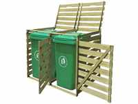 Mülltonnenbox für 2 Tonnen 240 l Imprägniertes Holz vidaXL389094