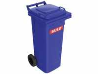 Müllgroßbehälter 80 l hdpe blau fahrbar, nach en 840