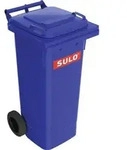 M&uuml;llgro&szlig;beh&auml;lter 80 L Hdpe Blau Fahrbar, Nach En 840