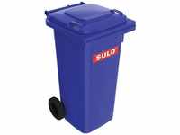 Müllgroßbehälter 120 l hdpe blau fahrbar, nach en 840