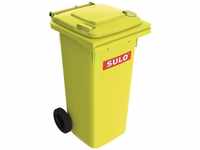 Müllgroßbehälter 120 l hdpe gelb fahrbar, nach en 840