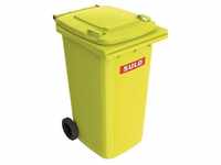 Müllgroßbehälter 240 l hdpe gelb fahrbar, nach en 840