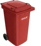 M&uuml;llgro&szlig;beh&auml;lter 240 L Hdpe Rot Fahrbar, Nach En 840