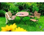 Schlossgarten Set 4tlg 2 Sessel Bank Tisch 140x90cm