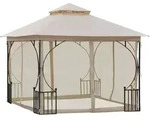 Outsunny Pavillon Gartenpavillon Partyzelt Gartenzelt Festzelt Doppeldach 3x3m