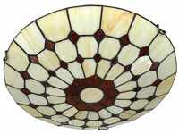 Licht-erlebnisse - Deckenlampe Wohnzimmer Tiffany Stil Glas Schirm - Bronze,...