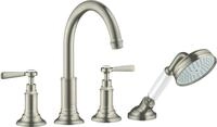 Hansgrohe Axor Montreux 4-loch Fliesenrandarmatur, Hebelgriffe,