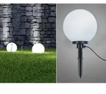 Reality - Leuchtkugel Bolo F&uuml;r Den Garten Mit Strom Wei&szlig;, 5m Kabel, &Oslash; 30 Cm