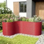 Vitavia - Erweiterung 'curve' F&uuml;r Hochbeet 'vita 858', Rubin Rot, 80 X 86 Cm