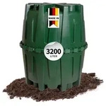 Garantia - Herkules Sammelgrube 3200 Liter Gr&uuml;n, Inkl. St&uuml;tzrohr