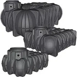 Graf Regenwasser-flachtank Platin 1500l Garten-komfort Begehbar