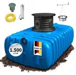Garantia - 4rain Flat S Flachtank-paket 1500 Liter Garten-comfort