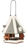 Natura Futterhaus Zum H&auml;ngen &Oslash; 36 35 Cm Dunkelbraun/wei&szlig;
