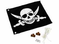 Piraten Fahne mit Hissystem Spielhaus / Spielturm Zubehör - Schwarz - AXI