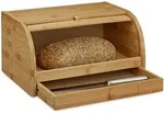 Rollbrotkasten Mit Schublade, Bambus, Aromadicht, Brotkasten Mit Rolldeckel, Hxbxt: