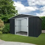 Yardmaster - Metall-ger&auml;tehaus 'heidelberg 108', Anthrazit, 6,44 M2, Mit Bodenrahmen