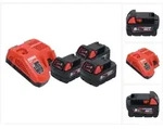 Milwaukee - M18 Nrg-503 Akku Starter Set 18 V + 3x M18 B5 Akku 5,0 Ah + M12-18 Fc