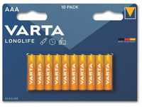 Batterie Alkaline, Micro, aaa, LR03, 1.5V, Longlife, 10 Stück - Varta