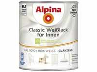 Alpina - Classic Weißlack für Innen, Reinweiß, glänzend, 750ml