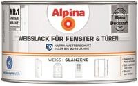 Alpina Wei&szlig;lack, F&uuml;r Fenster & T&uuml;ren, Gl&auml;nzend, 300ml