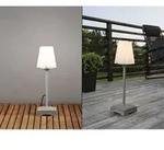 Kleine Au&szlig;enstehleuchte / Bodenleuchte Lucca Aus Aluminium, H&ouml;he 59cm, Wei&szlig;