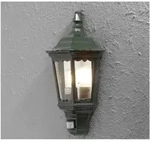 Konstsmide - Gr&uuml;ne Wandleuchte Halbschale Mit Bewegungsmelder, Firenze Aluminium