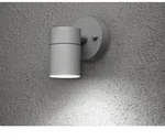 Kleine Au&szlig;enwandleuchte Modena Downlight, H&ouml;he 9cm, Aluminium Grau