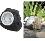 Led Gartendeko Solarleuchte In Steinoptik Aus Grauem Kunststoff