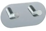 Wand Haken Duo Edelstahl Handtuch K&uuml;chen Bad Selbstklebend Wc G&auml;ste - Silber