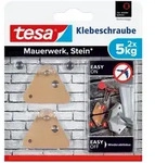 Tesa - Klebeschraube F&uuml;r Mauerwerk Und Stein, Halteleistung 5 Kg, Dreieckig , 2