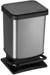 Treteimer Abfalleimer M&uuml;lleimer Paso 20 L, Carbon-metallic - Rotho