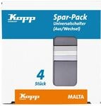 Malta &ndash; Profi-pack: 4 Universalschalter (aus-/wechsel), Farbe: Anthrazit -
