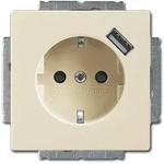 Busch-jaeger Schuko/usb-steckdose Elfenbeinwei&szlig; 20 Eucbusb-82