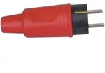 Kopp Schutzkontakt-stecker 179512005, Vollgummi, Knickschutz, Rot