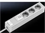 Rittal - Dk 7240.120 Steckdosenleiste 3-fach, Mit Schalter Aluminium 1 St.