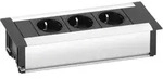 Evoline - Frame-dock Einbau Steckdosenleiste 3-fach Schukosteckdose Alu