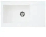 Einbausp&uuml;le K&uuml;chensp&uuml;le Sp&uuml;le Granit Mineralite 86 X 50 Wei&szlig; Respekta Denver