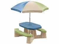 Naturally Playful Picknicktisch mit Sonnenschirm (mehrfarbig) Picknickbank für