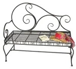 Dandibo - Gartenbank Metall Braun Wetterfest 123 Cm Bank Sitzbank 2-sitzer...