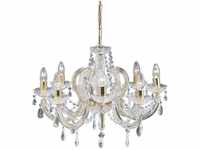 Searchlight - Marie Therese - 8 Light Crystal Chandelier aus poliertem Messing,...