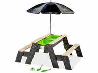 Exit Aksent Sand,- Wasser- und Picknicktisch (2 Bänke) mit Sonnenschirm und