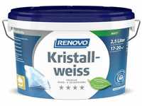 Renovo - Premium Wand- und Deckenfarbe Kristallweiss matt 2,5 Ltr.