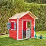 Spielhaus Das Kleine Schloss - 106 X 111 Cm Rot Kinderspielhaus Gartenspielhaus